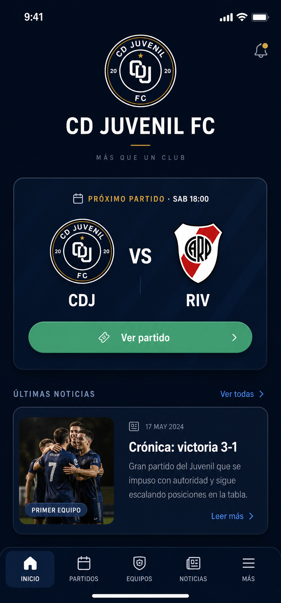ClubSite en versión móvil